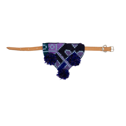 Exuberant dog bandana featuring a lively spectrum of lilac hues