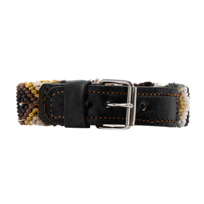 Dog collar intricately woven by skilled artisans