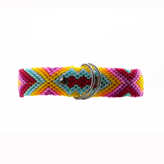 Handwoven dog collar showcasing the beauty of weaving artistry