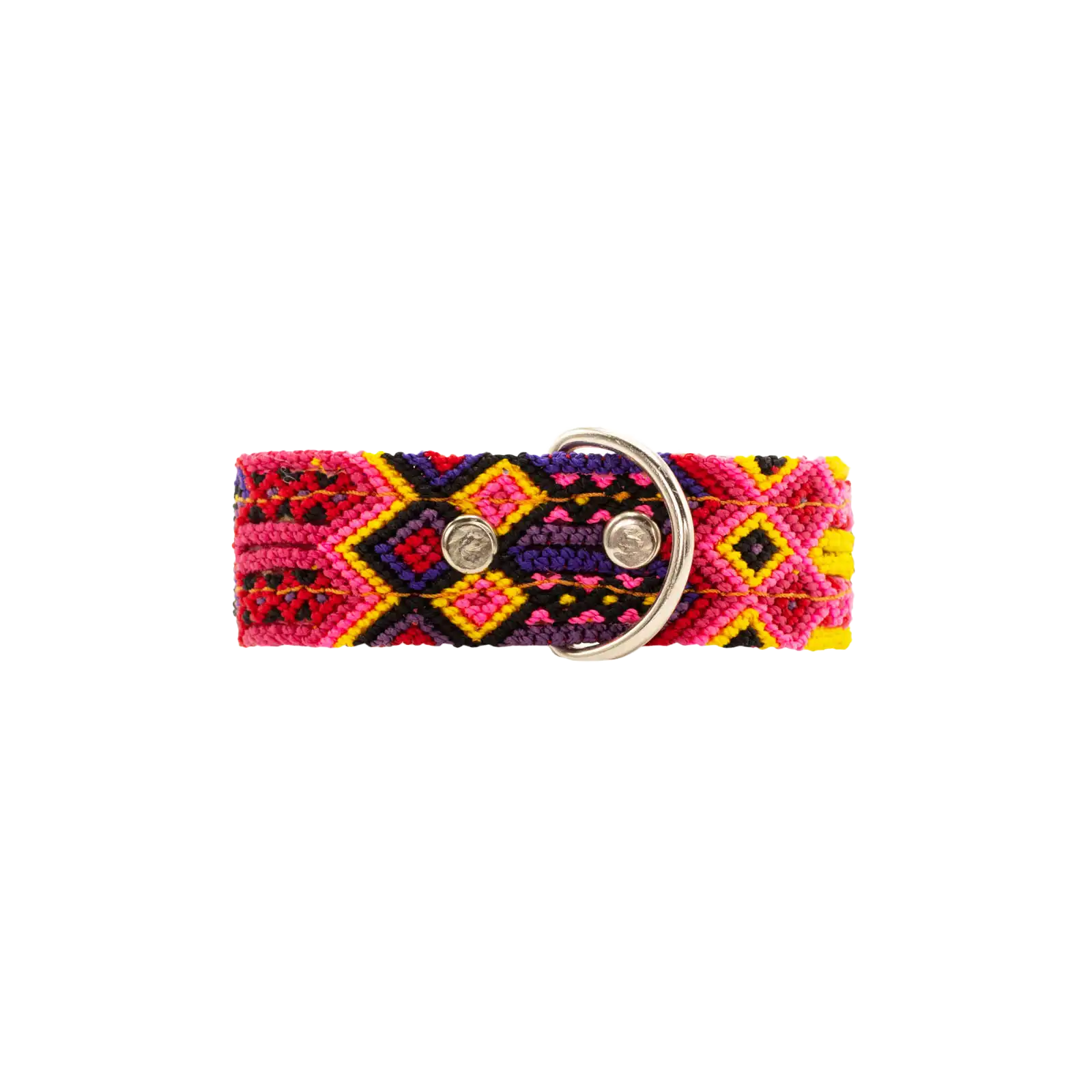 Handcrafted dog collar with intricate weaving
