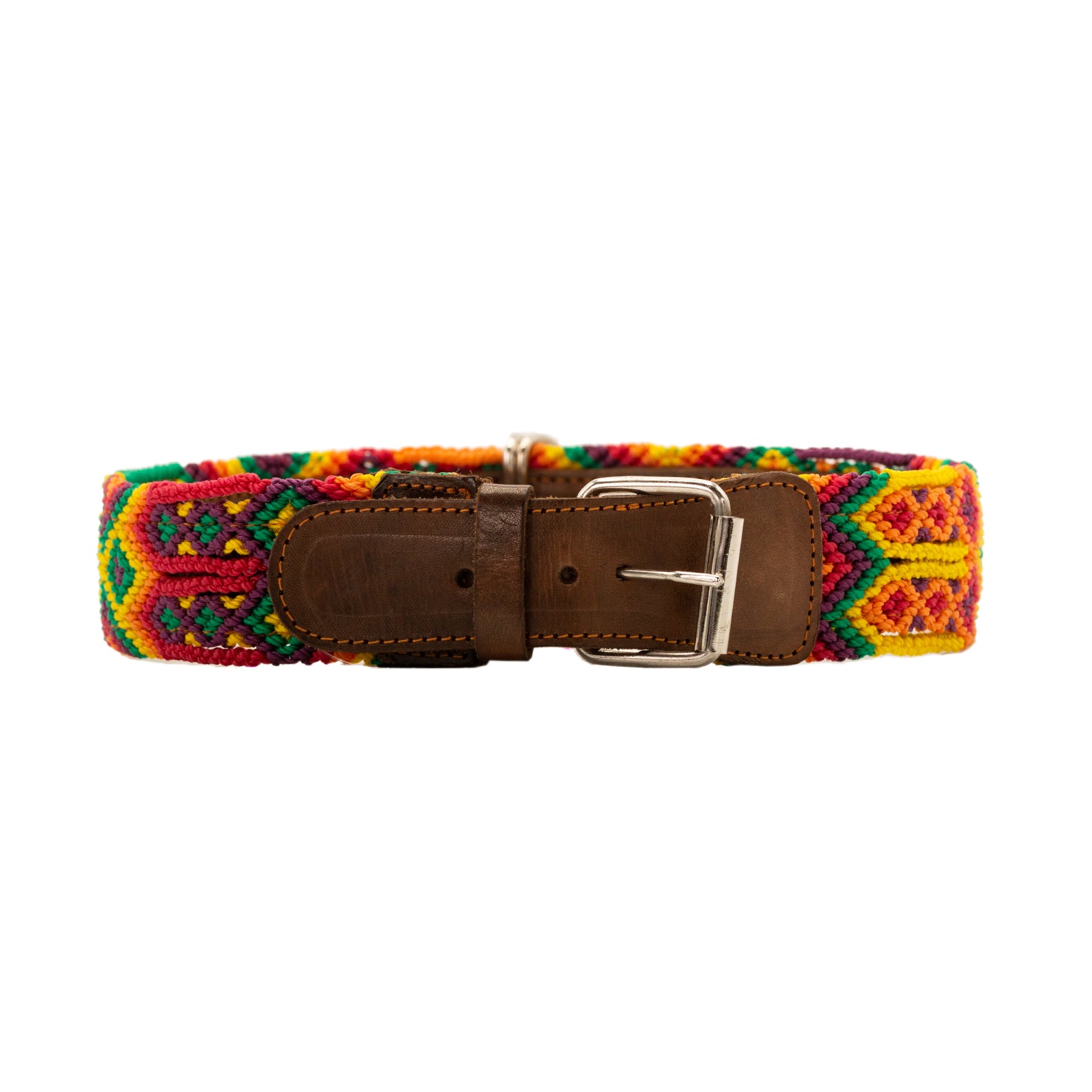 Artisan-made dog collar with a touch of bohemian flair