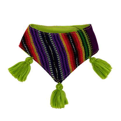 Charming dog bandana with a colorful twist, perfect for any occasion.